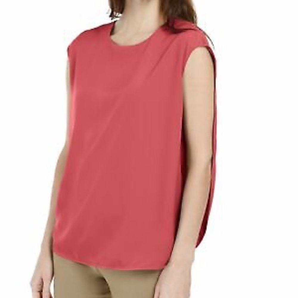 2. NWT Alfani Sleeveless Jewel Neck Pink Large Blouse